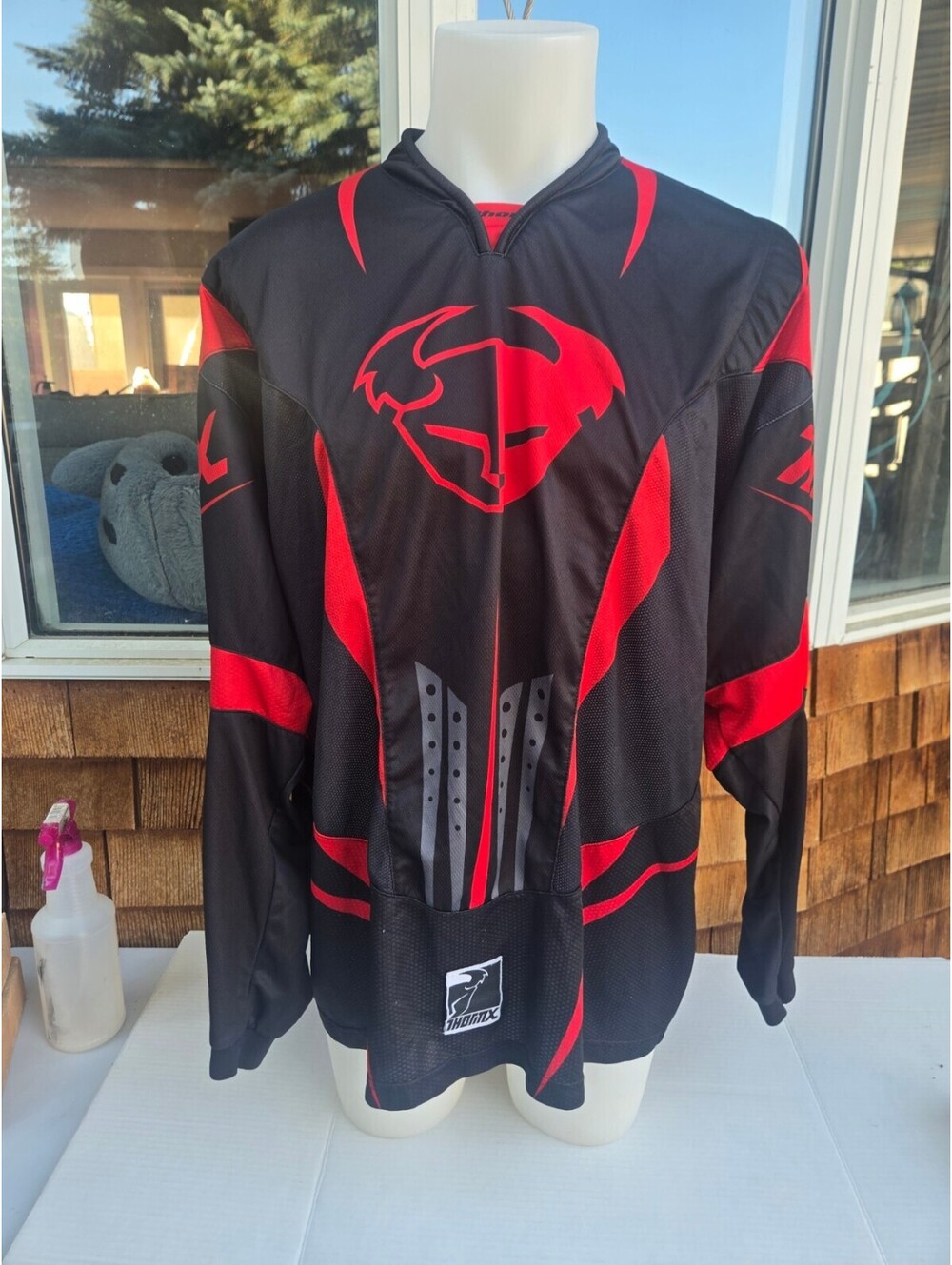 Thor MX Core XL Men's Long Sleeve Jersey Black and Red motorcross racing